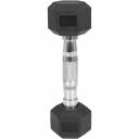 Gorilla Sports Premium Rubber Hex Dumbbell 25kg