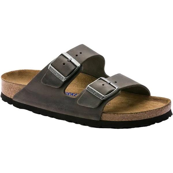 Birkenstock Arizona Oiled Leather Iron Soft Footbed Sandals