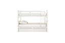 Elisha Solid Pine Bunk Bed with Storage - White