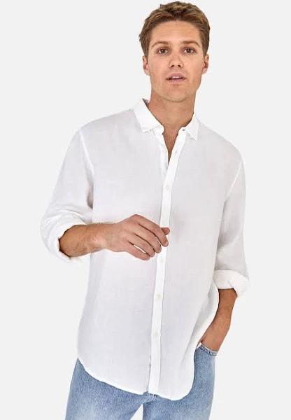 Industrie - The Trinidad Linen Shirt L/S - White XXL