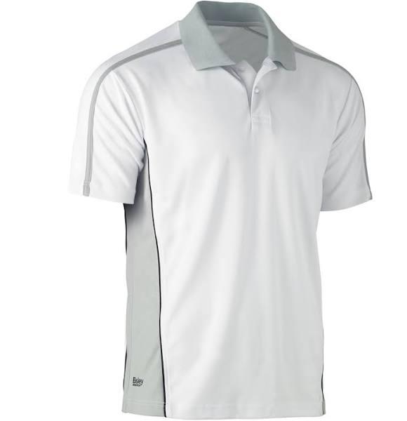 Bisley BK1423 Painter's Contrast Polo Shirt Short Sleeve - White / S