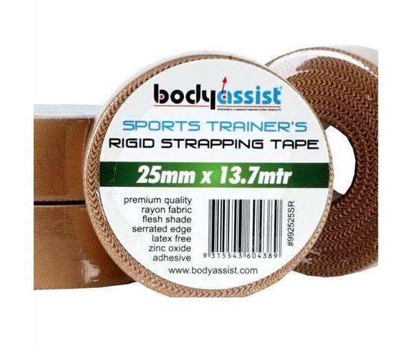 Bodyassist Sports Trainers Premium Rigid Strapping Tape 25mm (2 Rolls)