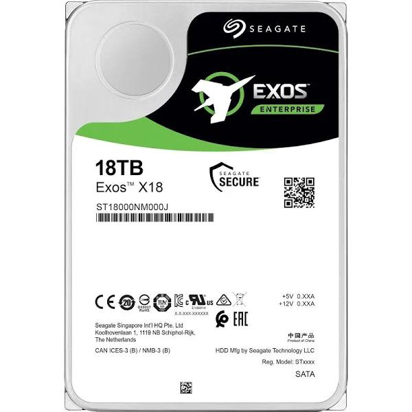 Seagate Exos X18 18TB 3.5" SATA Internal Enterprise Hard Drive ST18000NM000J