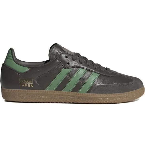 adidas-Samba OG Shoes-Men-Shadow Olive / Preloved Green / Gum-M 6.5 / W 7.5