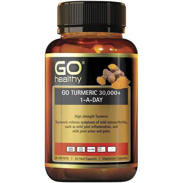 Go Healthy Turmeric 30000+ 1 A Day 30 Vege Capsules