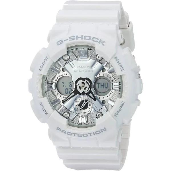 Casio Women's Analog-Digital Watch - G-Shock S White Resin Strap Dive | GMAS120MF-7A1