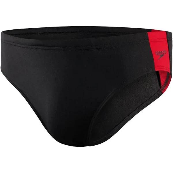 Speedo Men's Medley Logo 7cm Brief Black Gray