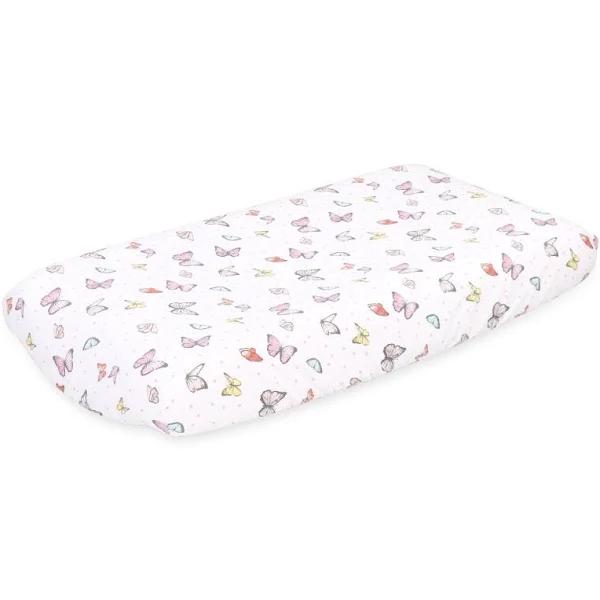 The Peanut Shell Whisper Butterfly Bassinet Sheet 2 Pack