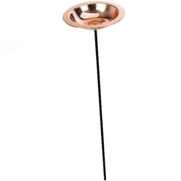 Garden Round 20cm Stake Bird Bath Feeder Outdoor/Yard Patio Decor Small Copper - AfterPay & zipPay Available