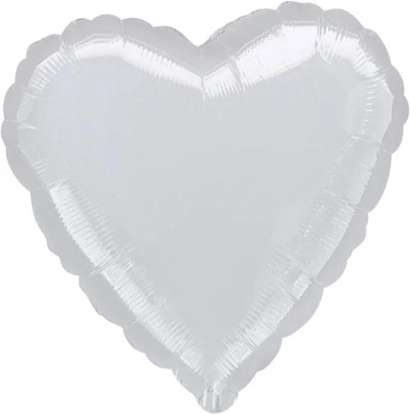 Silver Foil Heart Balloon