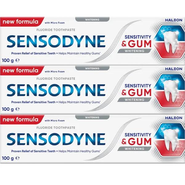 Sensodyne Sensitivity & Gum Whitening 100g Toothpaste - 3 Pack