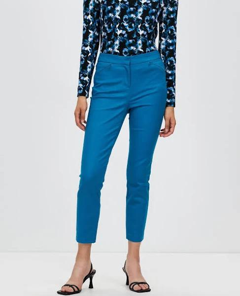 David Lawrence Sarah Compact Cotton Pant in Blue 6