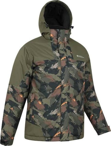 Mountain Warehouse Mens Shadow II Printed Ski Jacket Dark Khaki M