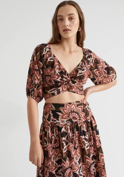 Seed Heritage Floral Twist Front Crop Top Assorted 16