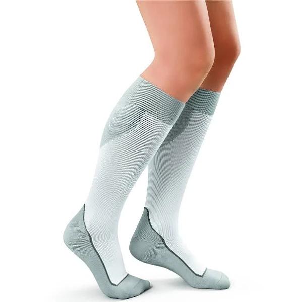 JOBST Sport Knee High 15-20 mmHg / X-Large / White/Gray