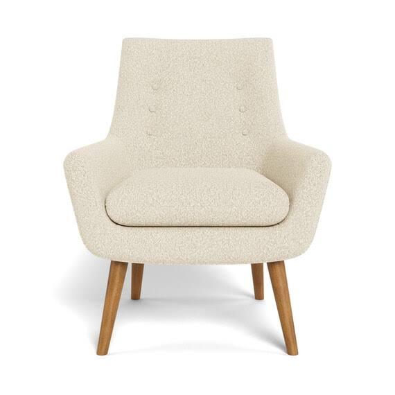 Retro Fabric Occasional Armchair Ivory by Freedom