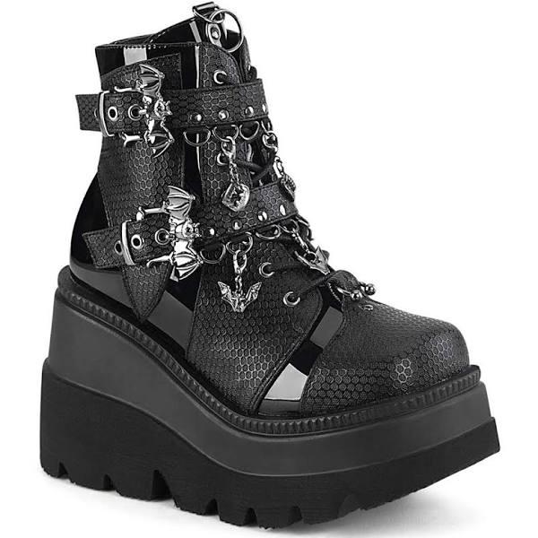 DemoniaCult - Shaker 66 Black Vegan Leather - Boots