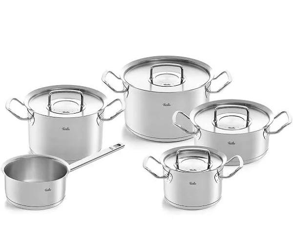 Fissler Pure Profi Collection II Cookware Set 5 Pieces Silver