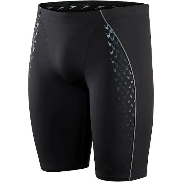 Speedo Mens Allover V Cut Jammer Black/Red 18