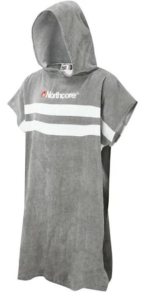 Northcore Beach Basha Changing Robe / Poncho - Grey Stripes