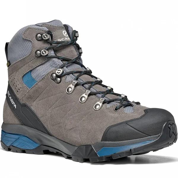 Scarpa ZG Trek Gtx Grey, Mens Gore-Tex Hiking & Trekking Boots, Size US 7.5 - Color Titanium - Lakeblue