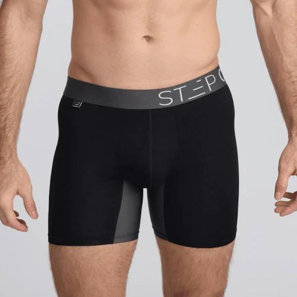 Step One Men's Bamboo Boxer Brief - Breathable Anti Chafe Moisture Wicking Underwear for Men