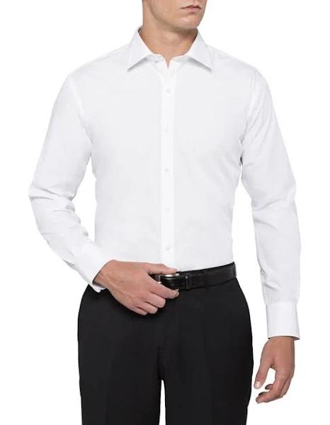 Van Heusen Euro Flat Weave Shirt White