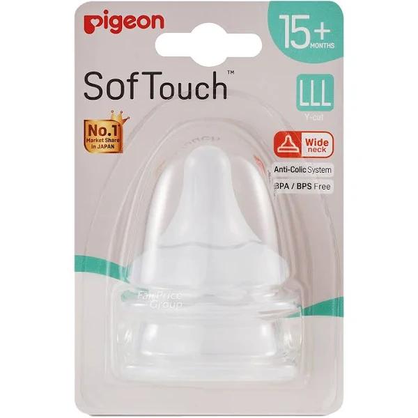 Pigeon Softouch Peristaltic Plus Teat LLL 2 Pack