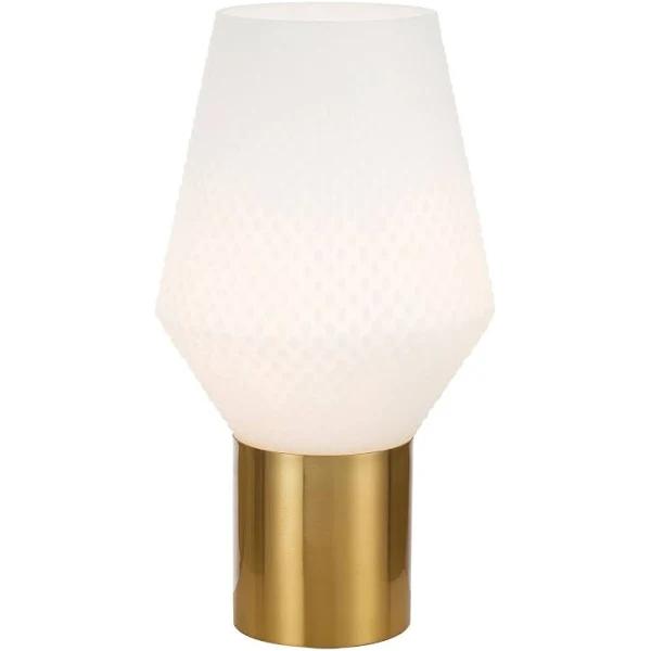 Telbix Rene Table Lamp - Opal / Antique Gold