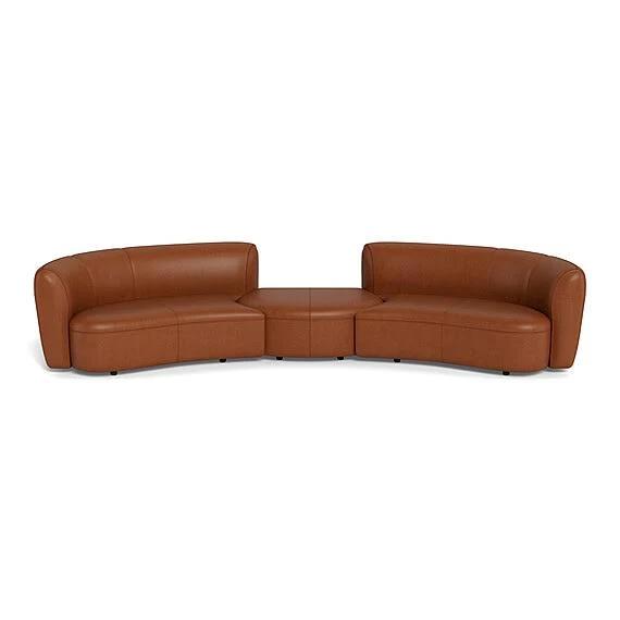 Lune Leather Modular Sofa Cumin by Freedom, 100% Leather SA