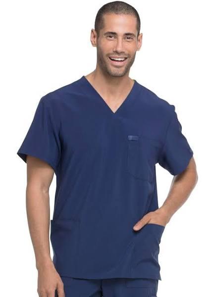 Dickies EDS Essentials Men's V-Neck Scrub Top - L - Navy