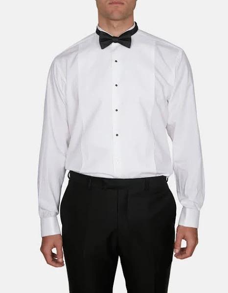 Abelard Regular Fit Marcella Wing Collar Stud Front Dinner Shirt White