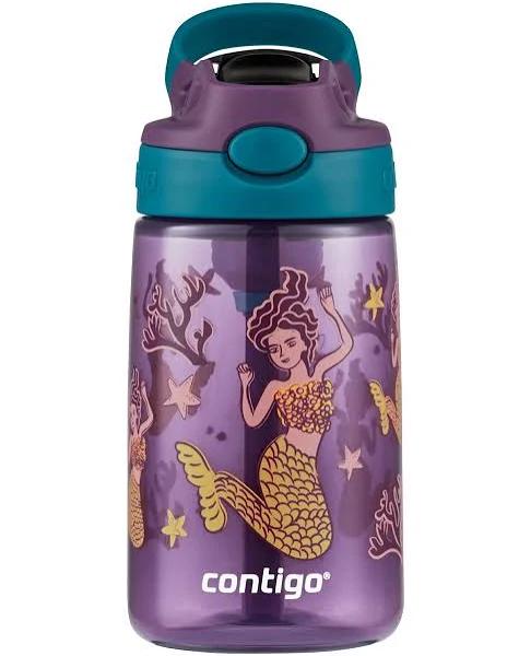 Contigo Kids Autospout 414ml Water Bottle Straw Mermaids