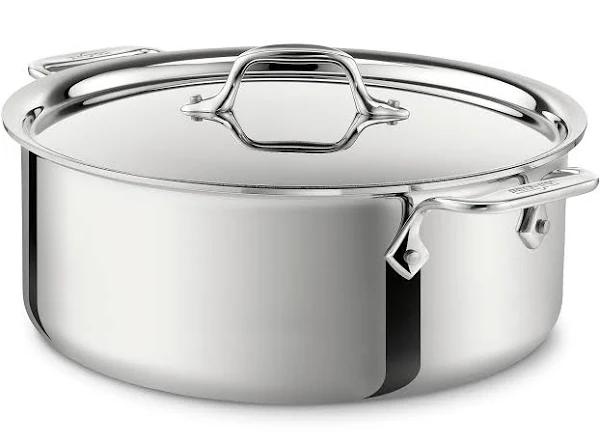 All-Clad 6-Quart Stainless Steel Stockpot With Lid Silver