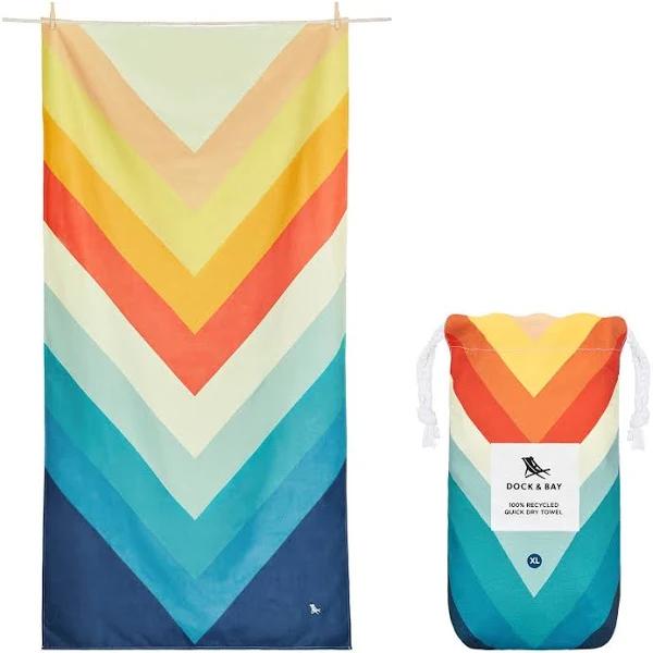 Dock & Bay: Beach Towel Stripes Go Wild Collection XL - Chevron Chic