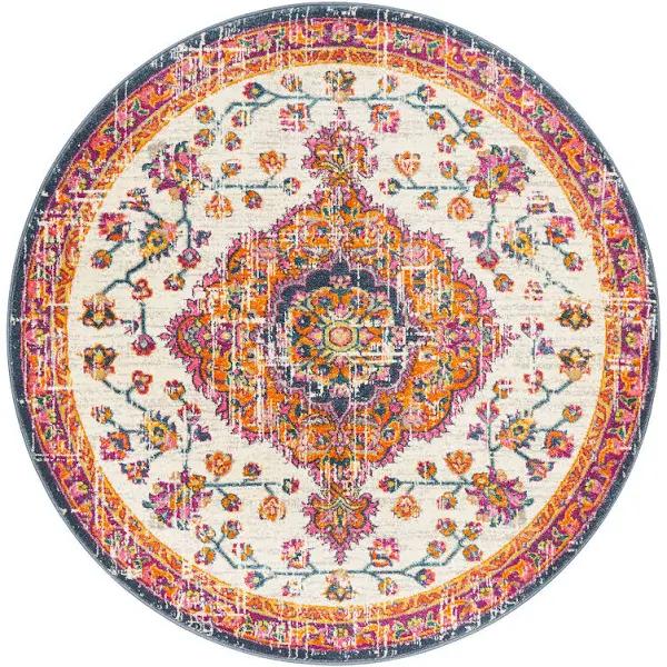 Babylon White Round Rug 200x200cm