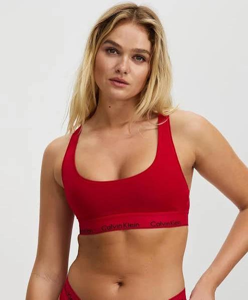 Calvin Klein Modern Cotton Bralette Red Gala Red S