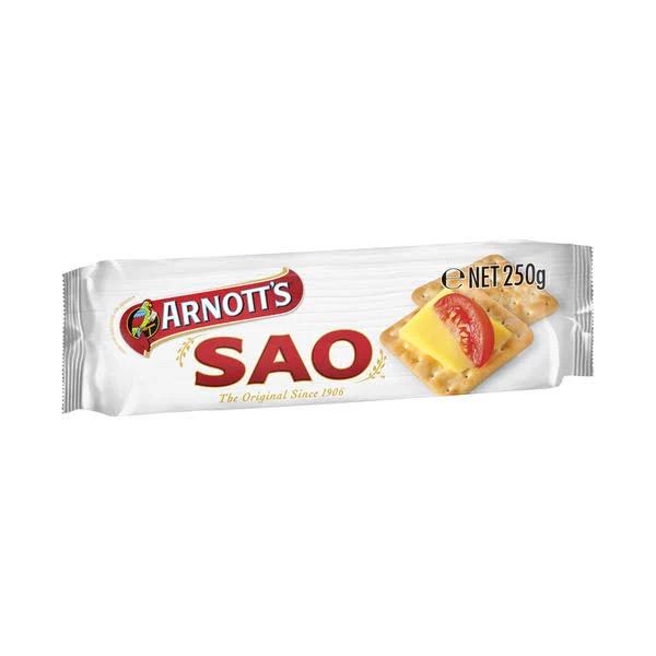 Arnott's Sao Crackers Biscuits Original 250g