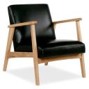 Den Leather Armchair Black by Freedom