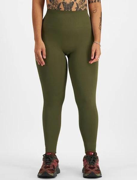 Bonds Women's Seamless Move Legging - Khaki - Size Small