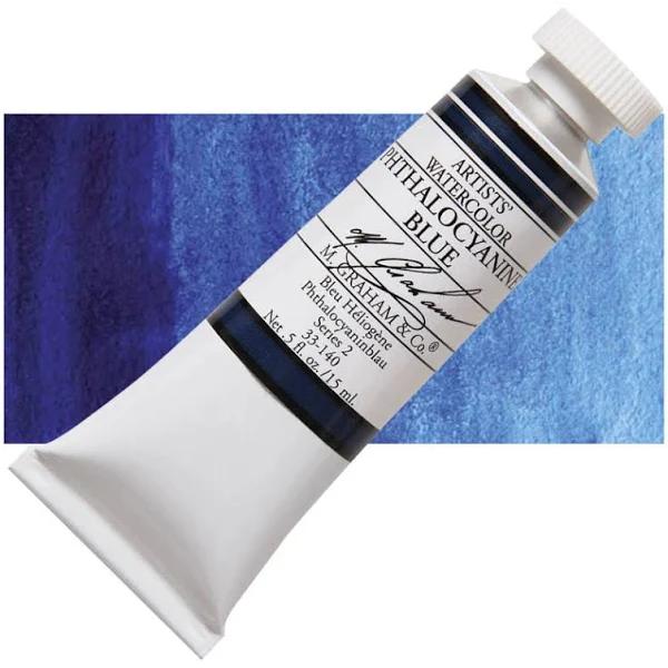 M. Graham : Artists' Watercolour Paint : 15ml : Phthalo Blue