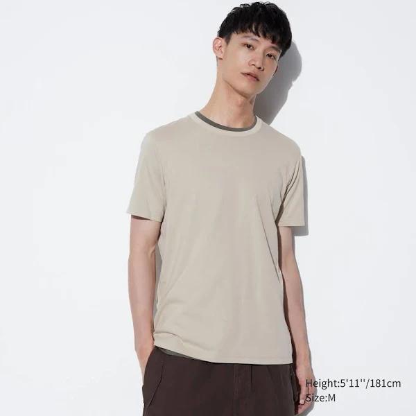 Uniqlo 100% Supima Cotton Crew Neck T-Shirt - Beige Size M