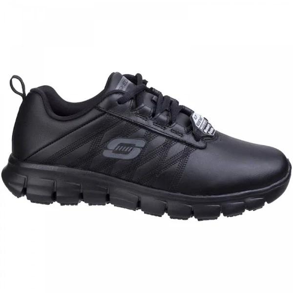 Skechers Work Work Relaxed Fit: Sure Track Erath SR | Black | Women&ap