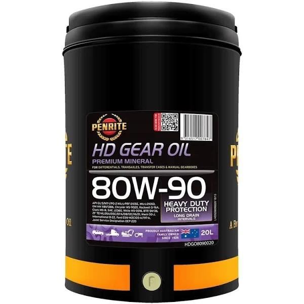 Penrite HD Gear Oil 80W-90 20L - HDGO8090020