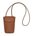 Longchamp Le Pliage Xtra Leather Phone Case in Cognac