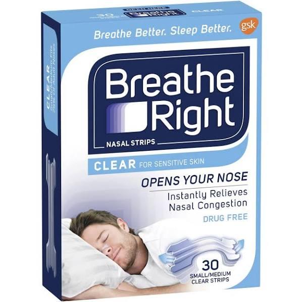 Breathe Right Nasal Strips Clear Regular 30