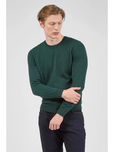 Ben Sherman Signature Merino Crew Knit Dark Green M