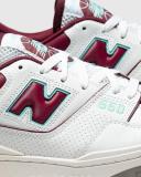 New Balance Men's 550 WHITE/NB Burgundy - Size 14