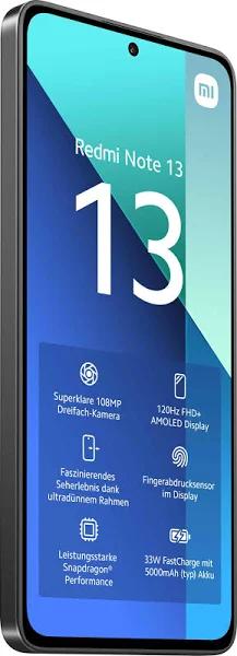 Redmi Note 13 4G (128GB+6GB, Midnight Black, Global Version)