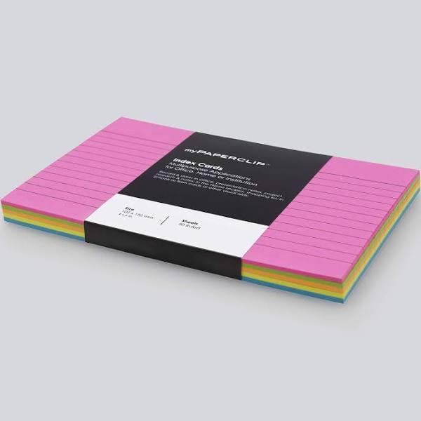 Buy Index Cards Online - Pack of 50 Colored Ruled Loose Cards